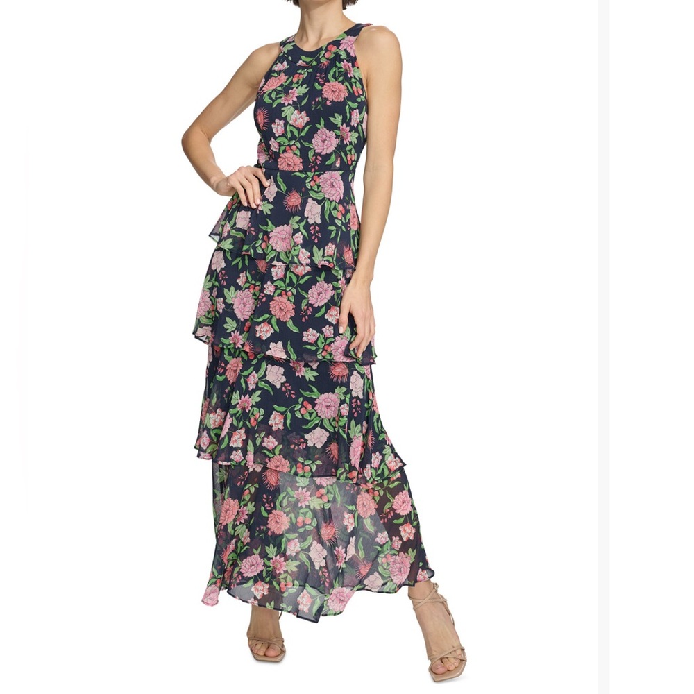 Tommy Hilfiger Navy Floral Maxi Dress